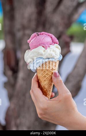Eiscreme-Kegel. Stockfoto