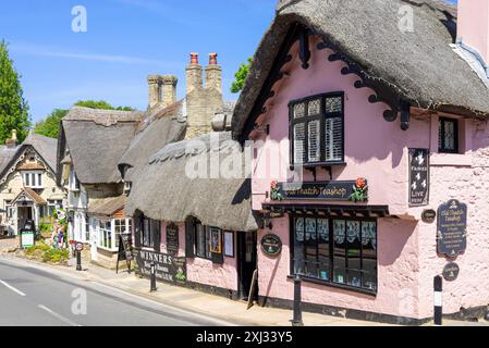 Shanklin Old Village Isle of Wight - The Old Thatch Teashop eines der alten strohgedeckten Cottages Church Road Shanklin Isle of Wight England Großbritannien GB Europa Stockfoto