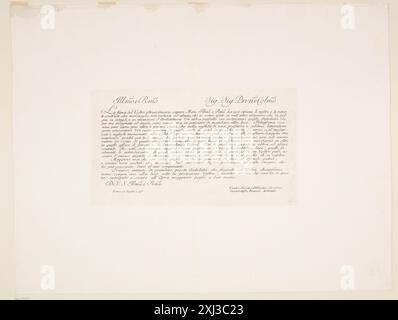 Widmung an Giovanni Bottari Piranesi, Giovanni Battista 1720 - 1778, Piranesi, Francesco 1754 - 1810 Gravur, Druck Giovanni Battista Piranesi, Henri Focillon, Nr. 42 II, 40762, 1967. Giovanni Battista Piranesi: The complete Radiings, John Wilton-Ely, Nr. 104 (senere Bodenstativ), 55434, 1994. Giovanni Battista Piranesi: Eine kritische Studie mit einer Liste seiner veröffentlichten Werke und detaillierten Katalogen der Gefängnisse und der Ansichten von Rom, Arthur M. Hind, S. 76, Nr. 2, 8013, 1922 Widmung an Giovanni Bottari Stockfoto