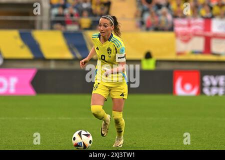 Gamla Ullevi, Göteborg, Schweden, 16. Juli 2024: Kosovare Asllani (9 Schweden) während des Europameisterspiels der Frauen am 16. Juli 2024 zwischen Schweden und England bei Gamla Ullevi in Göteborg, Schweden (Peter Sonander/SPP) Credit: SPP Sport Press Photo. /Alamy Live News Stockfoto