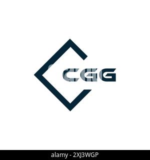 CGG-Logo. C G G-AUSFÜHRUNG. Weißer CGG-Buchstabe. CGG-, C G G-Letter-Logodesign. Logodesign mit dem Buchstaben C G in GOLD, GOLDENES LOGO, DREI, Stil. Letter-Logo-Set Stock Vektor