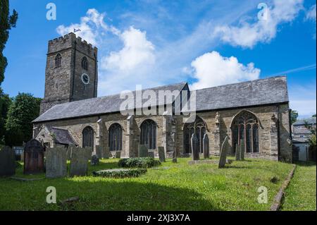 St Petroc Church in der kornischen Küstenstadt Padstow Cornwall England Großbritannien Stockfoto