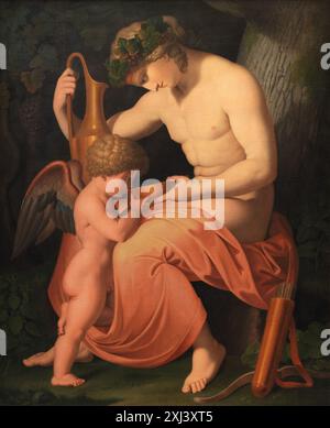 Bacchus und Cupid Carstens, Asmus Jacob 1754 - 1798 Gemälde Bacchus und Cupid Stockfoto