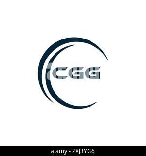 CGG-Logo. C G G-AUSFÜHRUNG. Weißer CGG-Buchstabe. CGG-, C G G-Letter-Logodesign. Logodesign mit dem Buchstaben C G in GOLD, GOLDENES LOGO, DREI, Stil. Letter-Logo-Set Stock Vektor