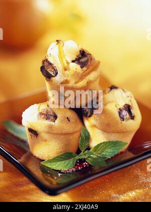 Orange und Schokolade chip Mini-muffins Stockfoto