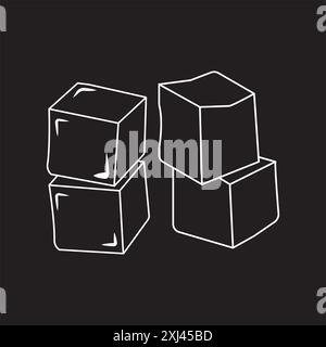 Kristall Eiswürfel Icon Vektor Illustration einfaches Design Stock Vektor