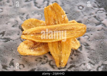 Thailändische Bananenchips Stockfoto