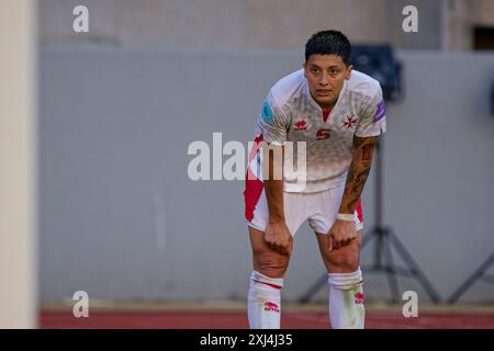 Leiria, Portugal. Juli 2024. Leiria, Portugal, 16. Juli 2024: Stefania Farrugia (5 Malta) während des WM-Spiels zwischen Portugal und Malta im Estadio Dr. Magalhaes Pessoa in Leiria, Portugal. (Pedro Porru/SPP) Credit: SPP Sport Press Photo. /Alamy Live News Stockfoto