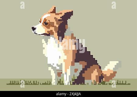 Abbildung mit DOG-Pixeln Stock Vektor