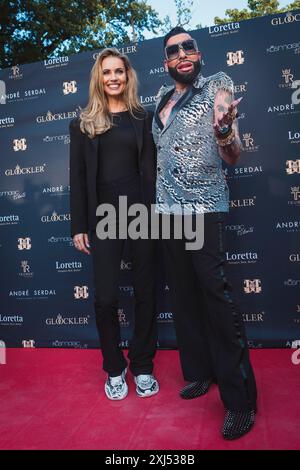 Jenice aka Franziska Czurratis und Harald Gloeoeckler bei der ersten Fashion Night mit Harald Gloeoeckler für seine neue Modekollektion Teuber by Stockfoto