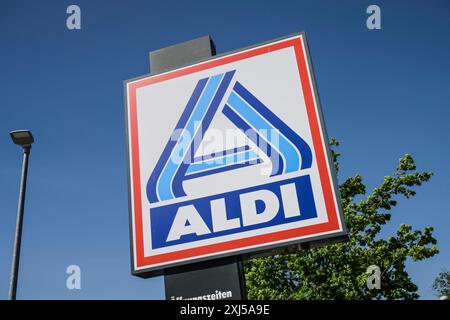 Aldi Nord-Logo, Berlin, Deutschland Stockfoto