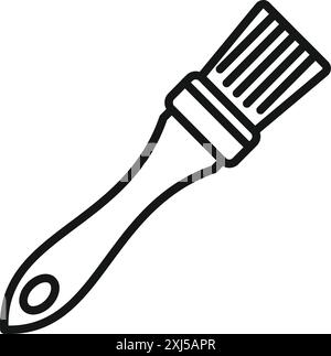 Einfaches Symbol einer Konditorbürste, perfekt für Rezeptblogs, Kochbücher und Websites für Küchenartikel Stock Vektor