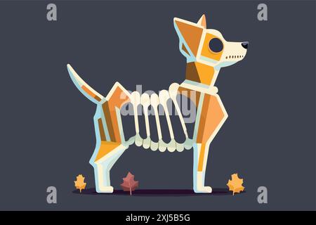 Illustration des Skelettvektors des Hundes Stock Vektor