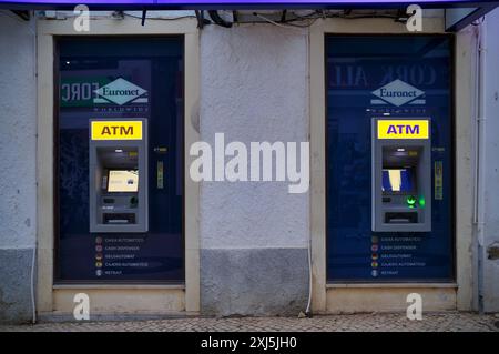 Geldautomat, Geldautomat, Euronet, Altstadt, Lagos, Algarve, Portugal Stockfoto