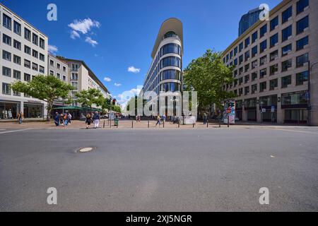 Moderne Architektur in der Fußgängerzone von Frankfurt am Main, quartiersfreie Stadt, Hessen, Deutschland Stockfoto