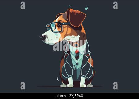 Dog Doctor Vektor Illustration Stock Vektor