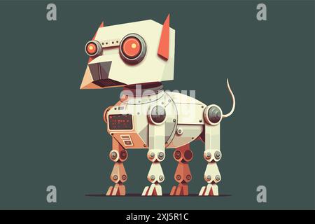 Vektorillustration für Hunderoboter Stock Vektor