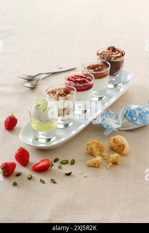 Auswahl an Desserts Stockfoto