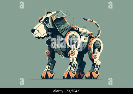 Vektorillustration für Hunderoboter Stock Vektor