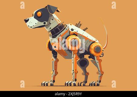 Vektorillustration für Hunderoboter Stock Vektor