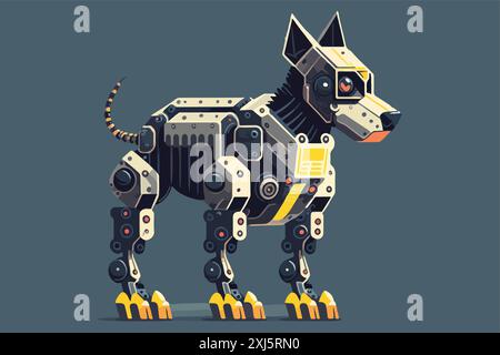 Vektorillustration für Hunderoboter Stock Vektor