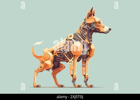 Vektorillustration für Hunderoboter Stock Vektor