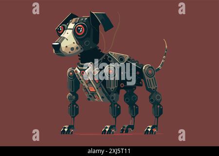 Vektorillustration für Hunderoboter Stock Vektor