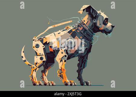 Vektorillustration für Hunderoboter Stock Vektor