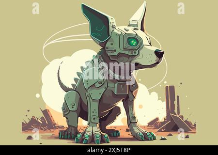 Vektorillustration für Hunderoboter Stock Vektor