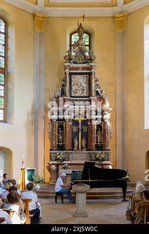 31. Elbhangfest, Loschwitzer Kirche, Peter Roesel Klavierkonzert, 31. Elbhangfest, Dresden, Sachsen, Deutschland Stockfoto