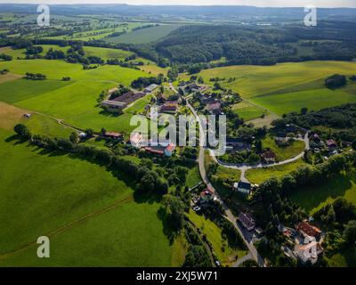 Hartmannsbach (Bad Gottleuba-Berggiesshuebel), Dorf und ehemalige Gemeinde in der Gemeinde Bad Gottleuba-Berggiesshuebel, Gottleubatalsperre Stockfoto