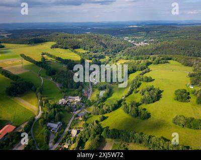 Hartmannsbach (Bad Gottleuba-Berggiesshuebel), Dorf und ehemalige Gemeinde in der Gemeinde Bad Gottleuba-Berggiesshuebel, Gottleubatalsperre Stockfoto