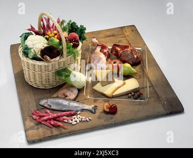 Verschiedene Produkte vom Markt Stockfoto