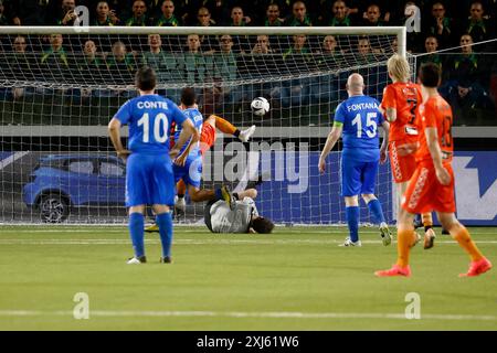 Roma, Italien. Juli 2024. Partita del Cuore allo Stadio Gran Sasso d'Italia L'Aquila, Italia &#x2014; Marted&#xec; 16 luglio 2024 - Cronaca - (Foto di Cecilia Fabiano/LaPresse) Herzspiel im Gran Sasso of Italy Stadion L'Aquila, Italien - Dienstag, 16. Juli 2024 - News - (Foto: Cecilia Fabiano/LaPresse) Credit: LaPresse/Alamy Live News Stockfoto