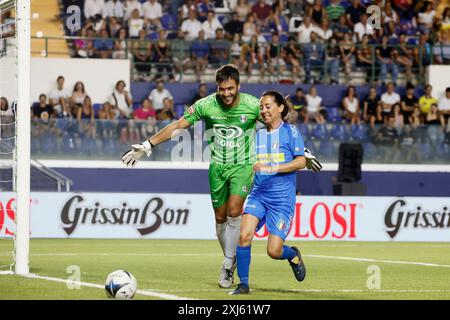 Roma, Italien. Juli 2024. Licia Ronzulli Partita del Cuore allo Stadio Gran Sasso d'Italia L'Aquila, Italia &#x2014; Marted&#xec; 16 luglio 2024 - Cronaca - (Foto von Cecilia Fabiano/LaPresse) Licia Ronzulli Herzspiel im Gran Sasso of Italy Stadion L'Aquila, Italien - Dienstag, 16. Juli 2024 - News - (Foto: Cecilia Fabiano/LaPresse) Credit: LaPresse/Alamy Live News Stockfoto