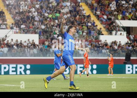 Roma, Italien. Juli 2024. Jacopo Morrone Partita del Cuore allo Stadio Gran Sasso d'Italia L'Aquila, Italia &#x2014; Marted&#xec; 16 luglio 2024 - Cronaca - (Foto von Cecilia Fabiano/LaPresse) Jacopo Morrone Heart Match im Gran Sasso of Italy Stadion L'Aquila, Italien - Dienstag, 16. Juli 2024 - News - (Foto von Cecilia Fabiano/LaPresse) Credit: LaPresse/Alamy Live News Stockfoto