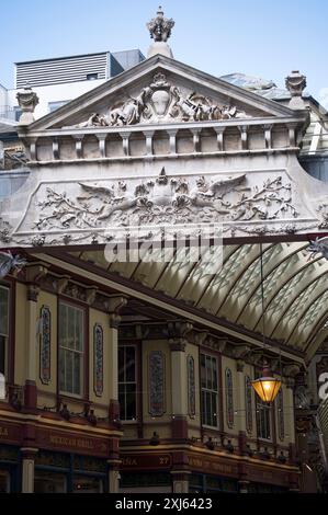 Leadenhall Market ist ein überdachter Markt in London, England, Stockfoto
