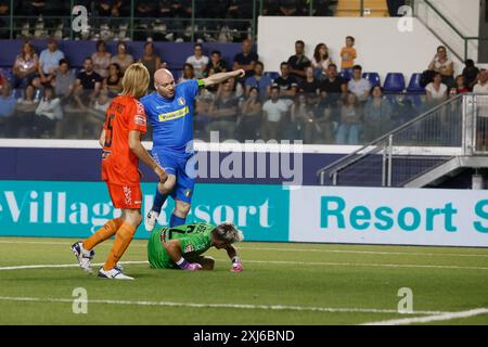 Roma, Italien. Juli 2024. Lorenzo Fontana alla Partita del Cuore allo Stadio Gran Sasso d'Italia L'Aquila, Italia &#x2014; Marted&#xec; 16 luglio 2024 - Cronaca - (Foto di Cecilia Fabiano/LaPresse) Lorenzo Fontana at Heart Match im Gran Sasso of Italy Stadium L'Aquila, Italien - Dienstag, 16. Juli 2024 - News - (Foto: Cecilia Fabiano/LaPresse) Credit: LaPresse/Alamy Live News Stockfoto