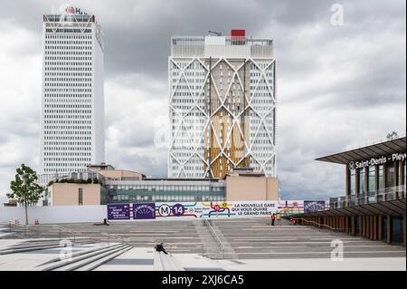 Bahnhof St. Denis Pleyel, Linie 14 Paris Vorort Stockfoto