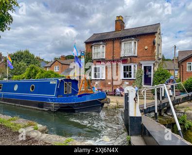 Die aufgehende Sonne, der Grand Union Kanal, Berkhamsted Stockfoto