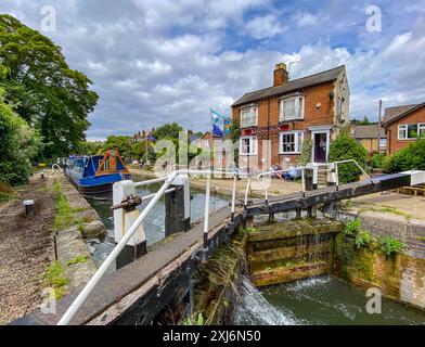 Die aufgehende Sonne, der Grand Union Kanal, Berkhamsted Stockfoto