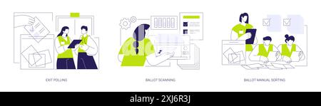Demokratische Wahlen abstrakte Konzeptdarstellungen. Stock Vektor