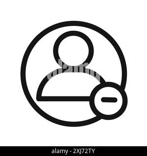 Block User Symbol Vektorlinie Logomarke oder Symbolsatz Sammlung Umrissstil Stock Vektor