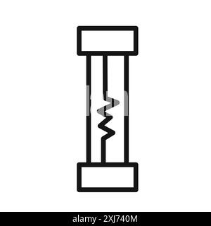 Elektrische Sicherung Symbol Vektorlinie Logomarke oder Symbolsatz Kollektion Umrissstil Stock Vektor