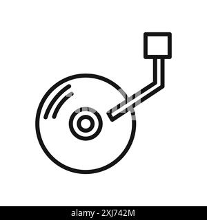 DJ Icon Vektorlinie Logomarke oder Symbolsatz Kollektion Outline Style Stock Vektor