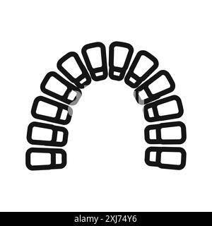 Sprachliche Klammern Symbol Vektorlinie Logomarke oder Symbolsatz Kollektion Umrissstil Stock Vektor