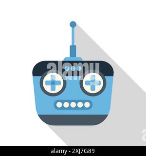 Moderne Fernsteuerung, die Signale für die Steuerung von Geräten überträgt, Konzept der drahtlosen Technologie Stock Vektor