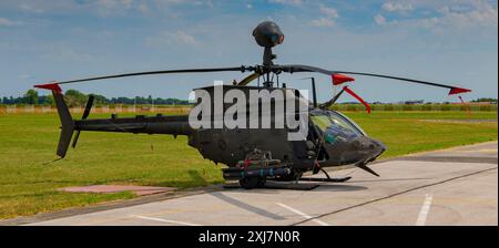 OH-58D Kiowa Warrior auf der CIAV Air Show 2024 in Varazdin, Kroatien Stockfoto