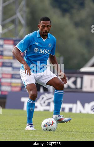 Juan Jesus von Neapel spielt am 16. Juli 2024 während eines Freundschaftsspiels in Dimaro Folgarida, Trient, Italien Stockfoto