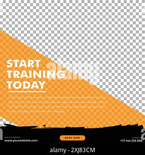 Gym Fitness Social Media Post Template Stock Vektor